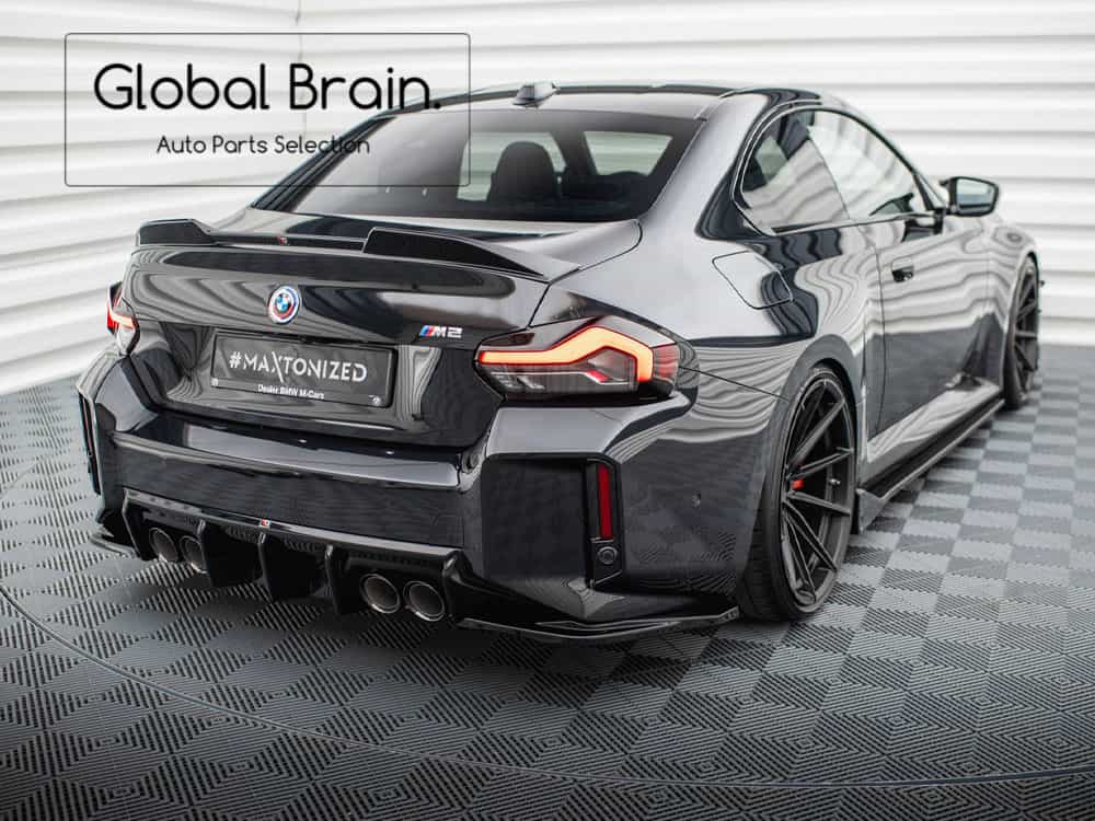 BMW M2 クーペ G87 リア サイド スプリッター スパッツ V3/ BMW スプリッター ディフューザー エアロ パーツ カスタム チューン｜グローバルブレイン