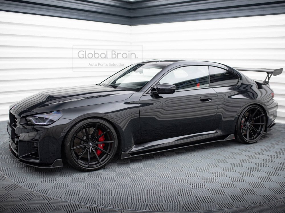 BMW M2 クーペ G87 サイド スカート カバー スポイラー V2 レーシング/ bmw スプリッター ディフューザー エアロ パーツ カスタム チューン｜グローバルブレイン