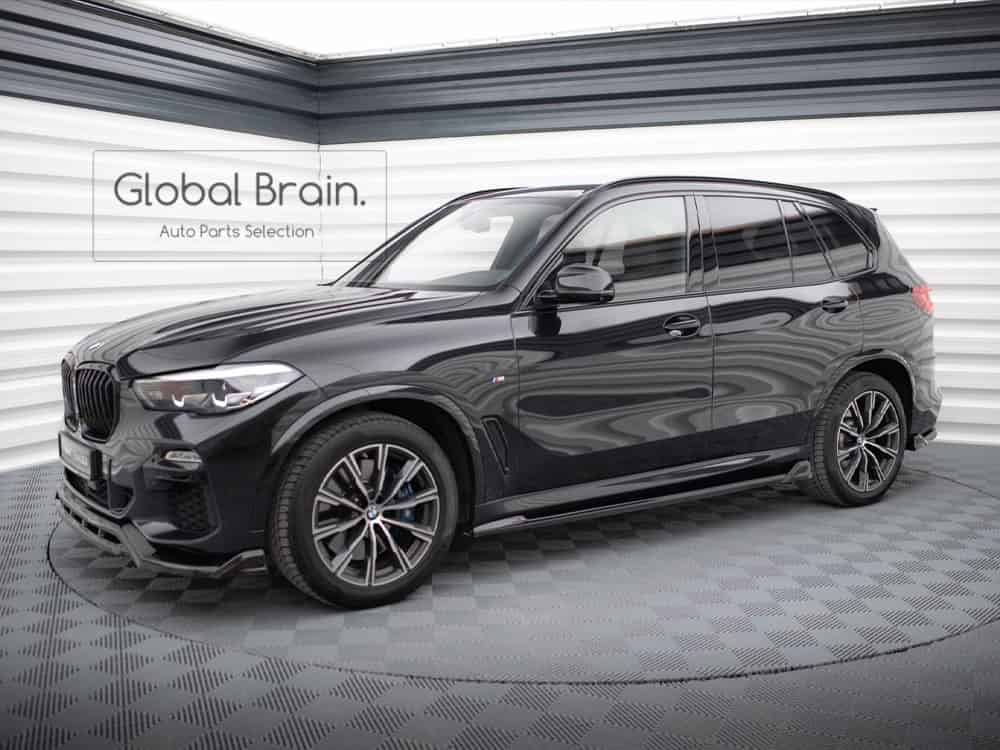 BMW X5 G05 Mスポーツ サイド スカート ディフューザー V2 / BMW スプリッター ディフューザー エアロ パーツ カスタム チューン｜グローバルブレイン