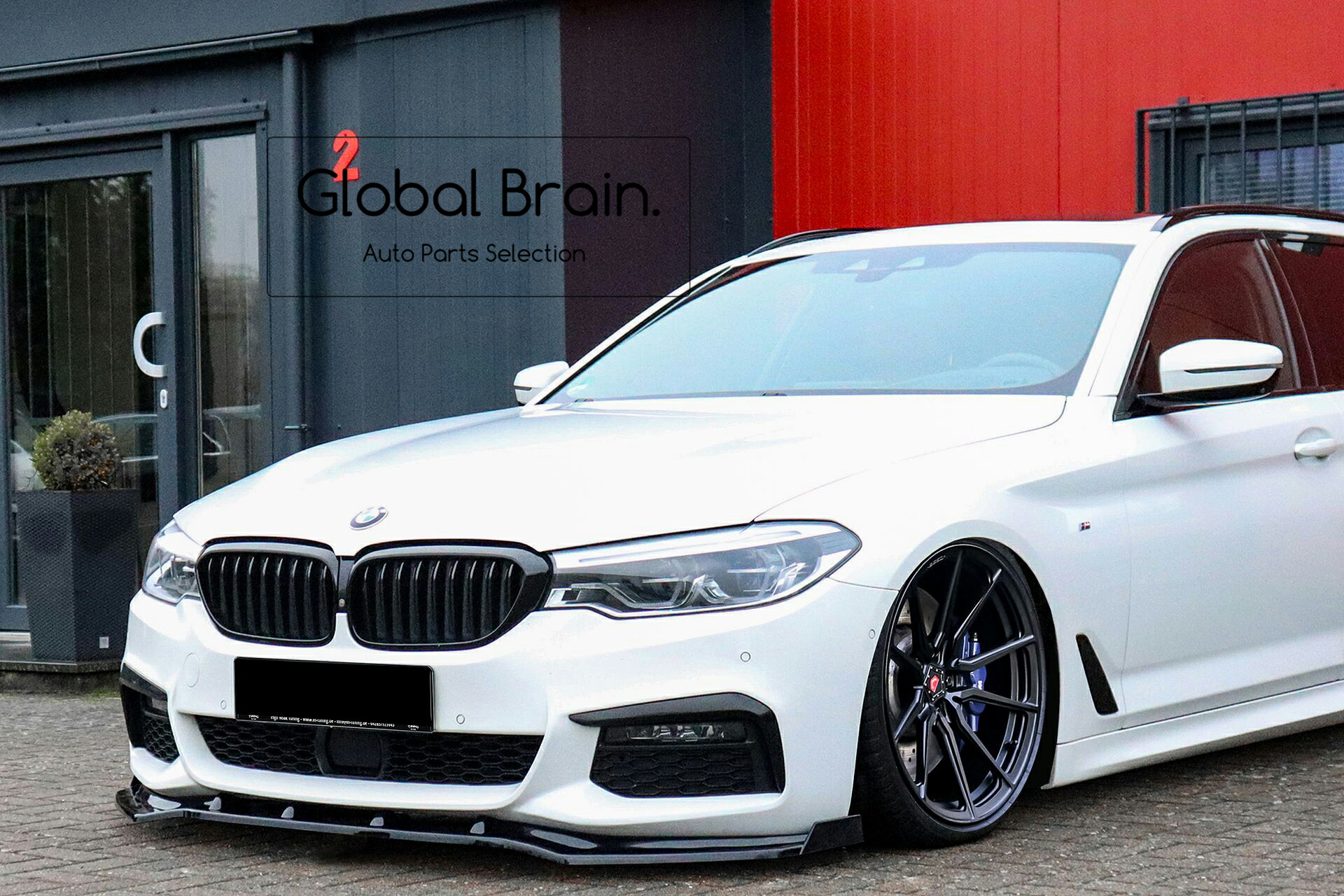 BMW 5シリーズ G30 G31 Mスポーツ 前期 フロント リップ スポイラー+ウィングレット/BMW スプリッター ディフューザー エアロ パーツ ingo noak|グローバルブレイン