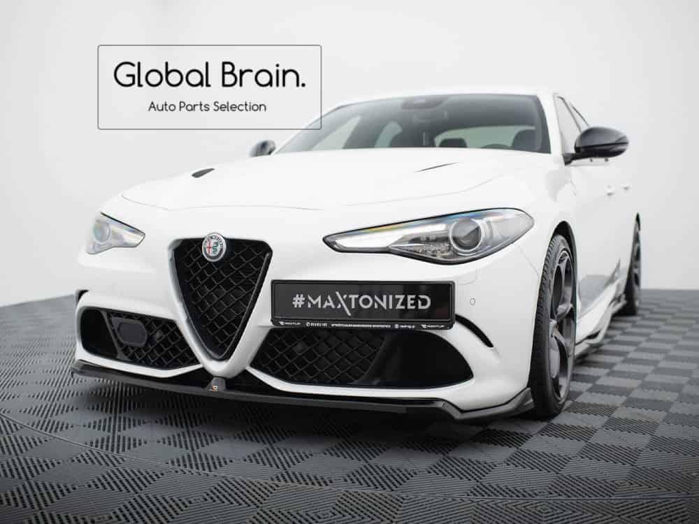 アルファロメオ ジュリア クアドリフォリオ フロント リップ スポイラー/alfa romeo スプリッター ディフューザー エアロ パーツ カスタム チューン|グローバルブレイン