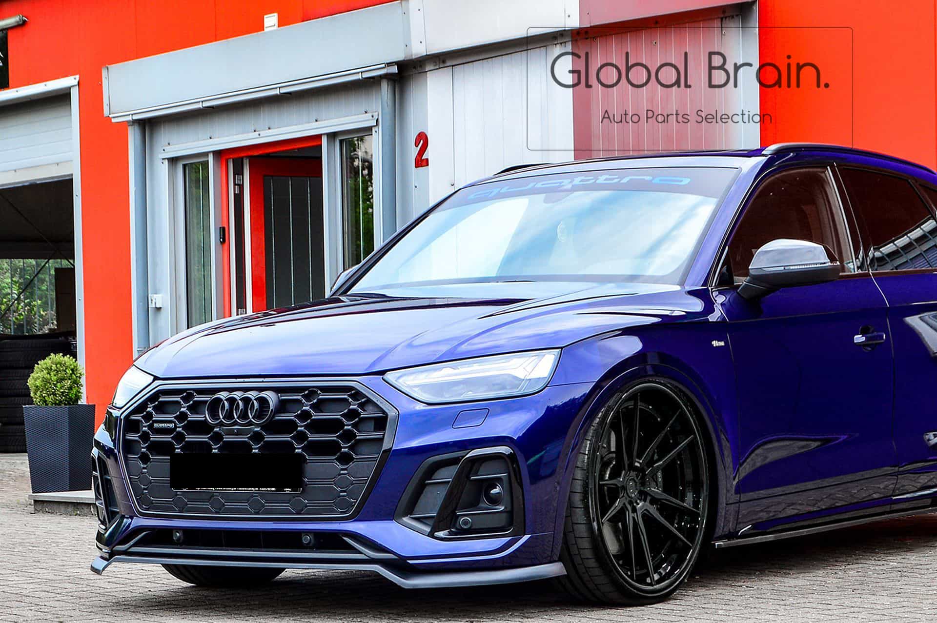 アウディ SQ5/Q5 Sライン スポーツバック/Q5 Sライン 後期 フロント リップ スポイラー/ スプリッター ディフューザー エアロ パーツ ingo noak|グローバルブレイン