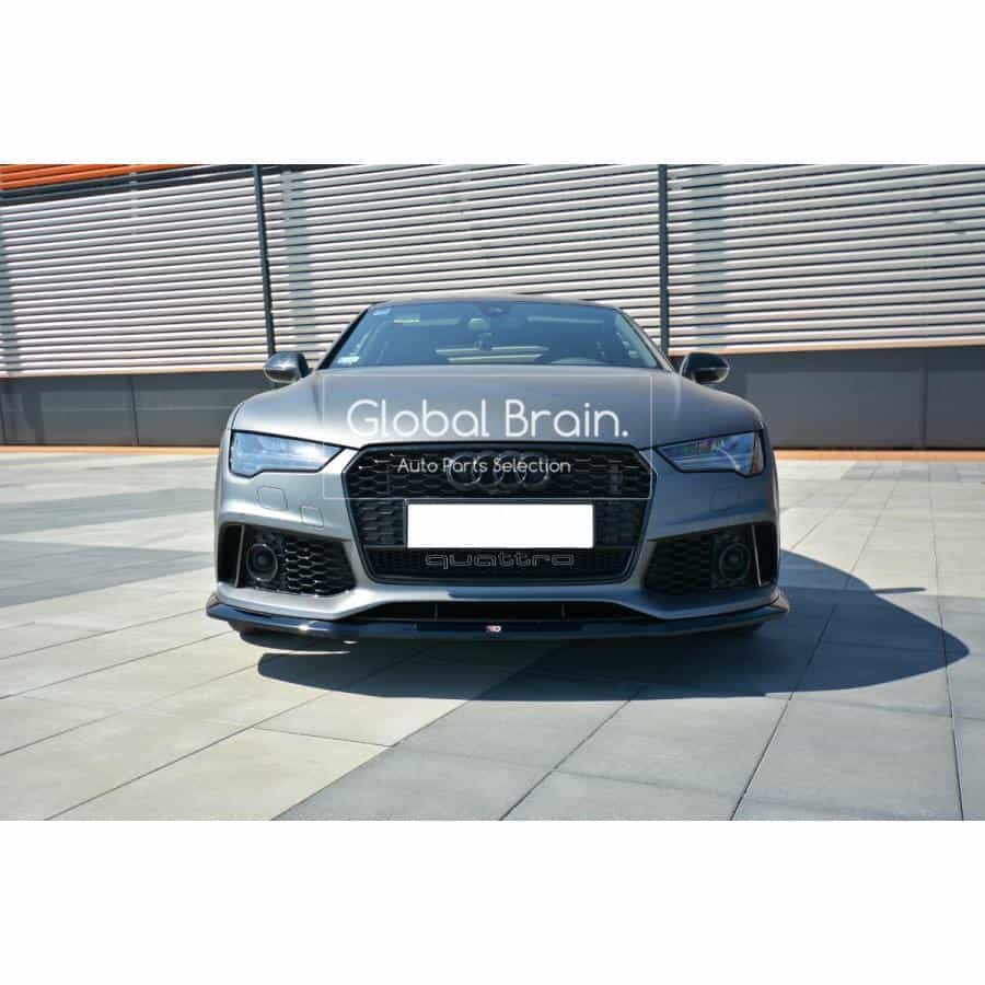 2014- 後期 アウディ RS7 フロント スプリッター スポイラー V2/ audi スプリッター ディフューザー エアロ パーツ カスタム チューン｜グローバルブレイン 40,170円