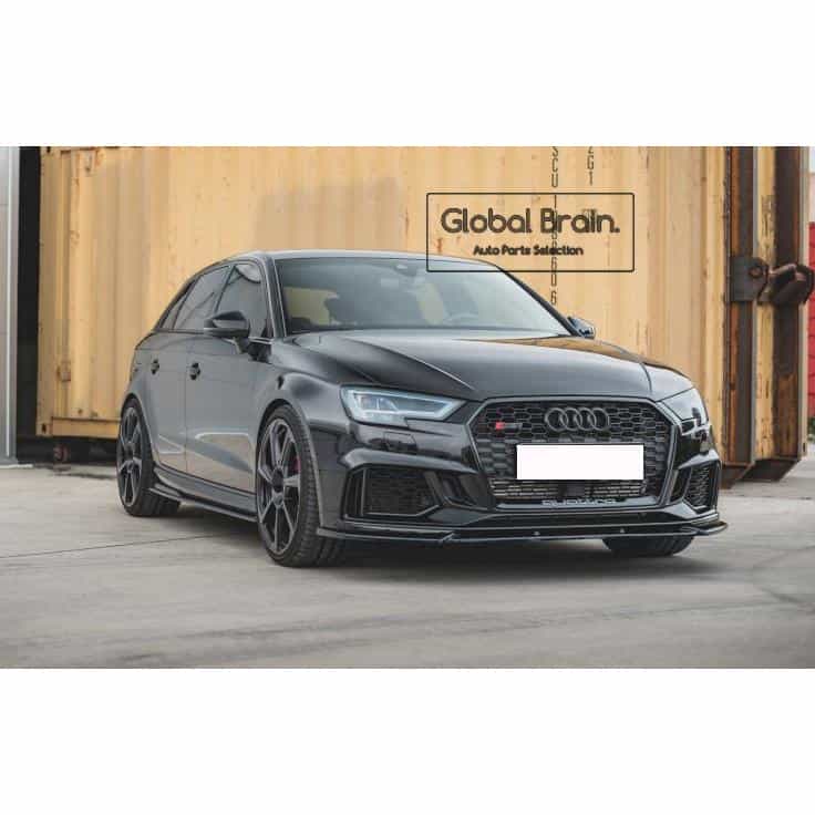 アウディ RS3 8V 後期 スポーツバック サイド スカート カバー スポイラー ver.2/ audi スプリッター ディフューザー エアロ パーツ カスタム チューン｜グローバルブレイン