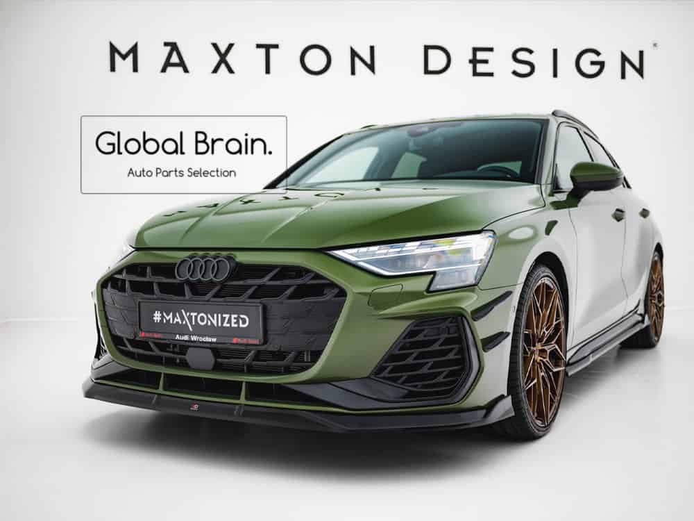 アウディ S3 A3 Sライン 8Y / S3 後期 スポーツバック フロント リップ スポイラー V3/ AUDI スプリッター ディフューザー エアロ パーツ カスタム チューン｜グローバルブレイン