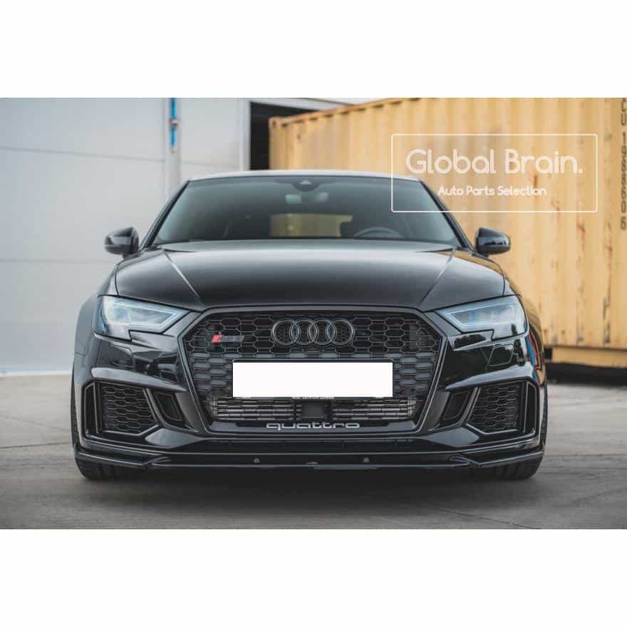 アウディ RS3 8V 後期 フロント スプリッター スポイラー Ver.4/ audi スプリッター ディフューザー エアロ パーツ カスタム チューン｜グローバルブレイン