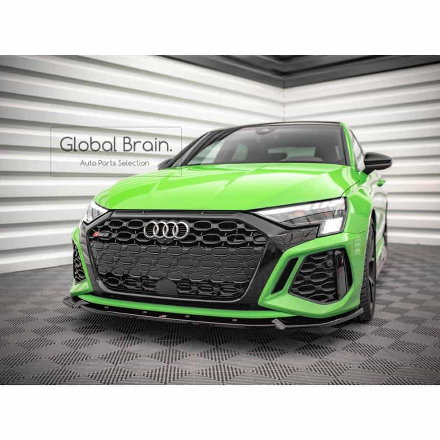 【楽天市場】アウディ Rs3 8y フロント リップ スポイラー V1 Audi スプリッター ディフューザー エアロ パーツ カスタム