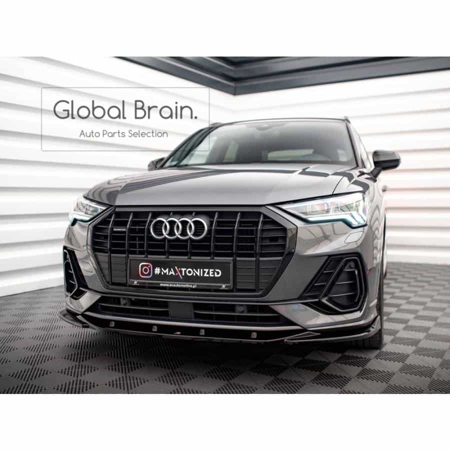 アウディ Q3 F3 Sライン /スポーツバック フロント リップ スポイラー V3/ Audi スプリッター ディフューザー エアロ パーツ カスタム チューン|グローバルブレイン