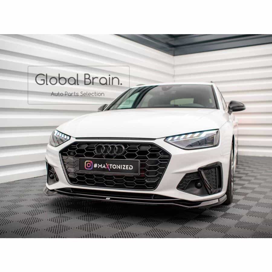 アウディ A4 B9 後期 Sライン フロント リップ スポイラー V2/ Audi スプリッター ディフューザー エアロ パーツ カスタム チューン|グローバルブレイン