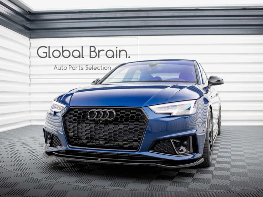 アウディ A4 B9 中期 Sライン フロント リップ スポイラー V2/ Audi スプリッター ディフューザー エアロ パーツ カスタム チューン|グローバルブレイン