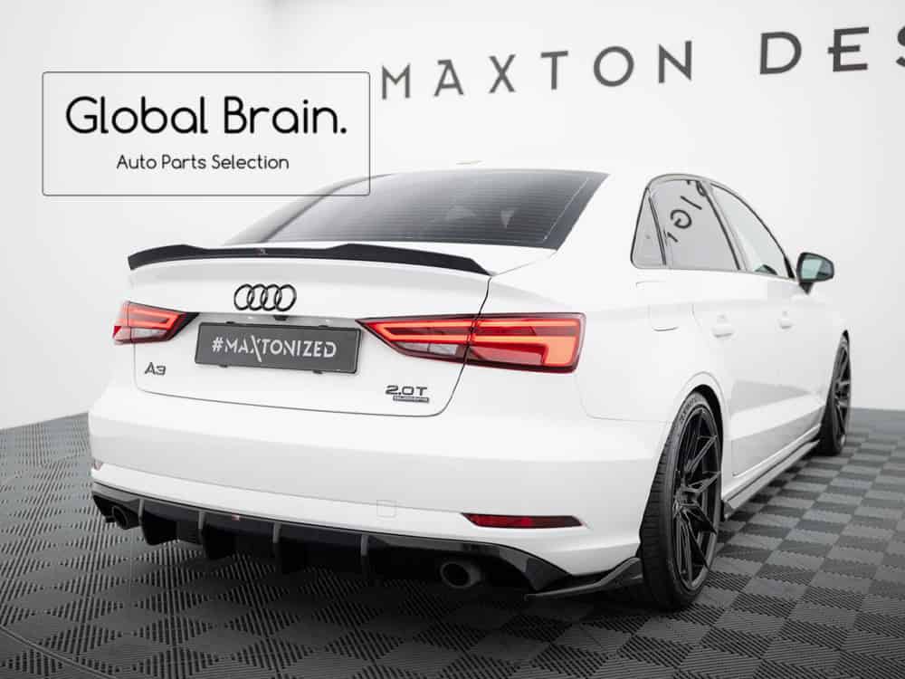 アウデイ A3 8V 後期 スポーツ セダン リア サイド スプリッター リア スパッツ V2/ AUDI スプリッター ディフューザー エアロ パーツ カスタム チューン｜グローバルブレイン