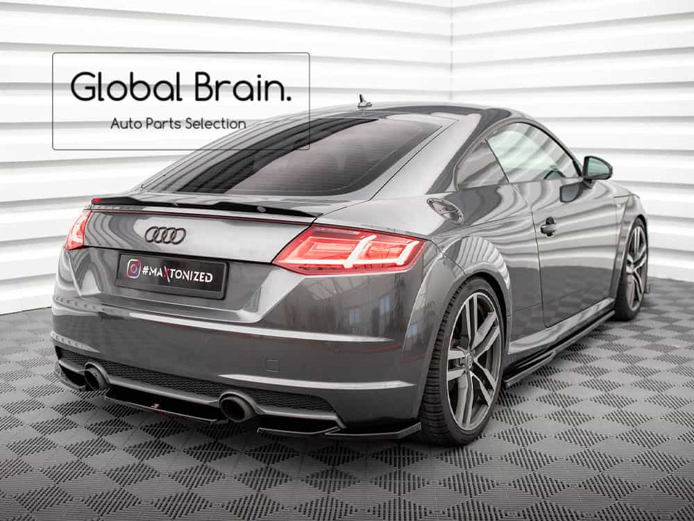 アウディ TT 8S Sライン 前期 リア サイド スプリッター V1/ AUDI スプリッター ディフューザー エアロ パーツ カスタム チューン｜グローバルブレイン