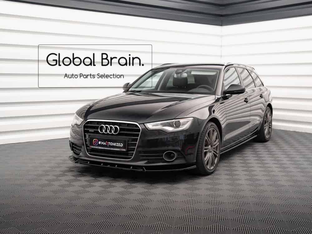 アウディ A6 4G C7 前期 標準 フロント リップ スポイラー V2/ AUDI スプリッター ディフューザー エアロ パーツ カスタム チューン｜グローバルブレイン 40,235円