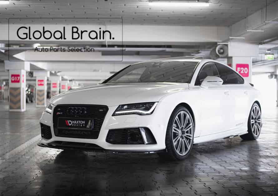アウディ RS7 4G C7 後期 フロント リップ スポイラー V3/ AUDI スプリッター ディフューザー エアロ パーツ カスタム チューン|グローバルブレイン