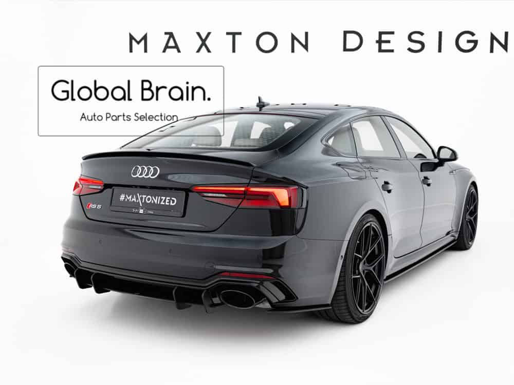 アウディ RS5 F5 スポーツバック /クーペ リア センター ディフューザー フィン レーシング/ AUDI スプリッター ディフューザー エアロ パーツ カスタム チューン｜グローバルブレイン