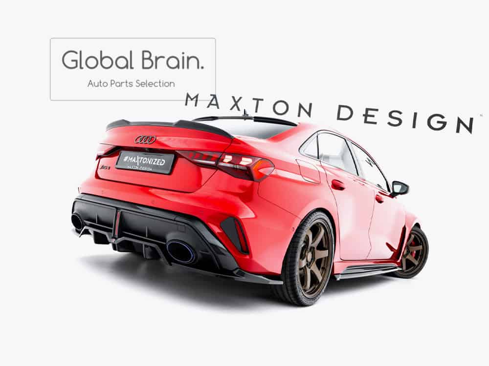 アウディ RS3 8Y 後期 セダン リア ディフューザー V1 / AUDI スプリッター ディフューザー エアロ パーツ カスタム チューン|グローバルブレイン