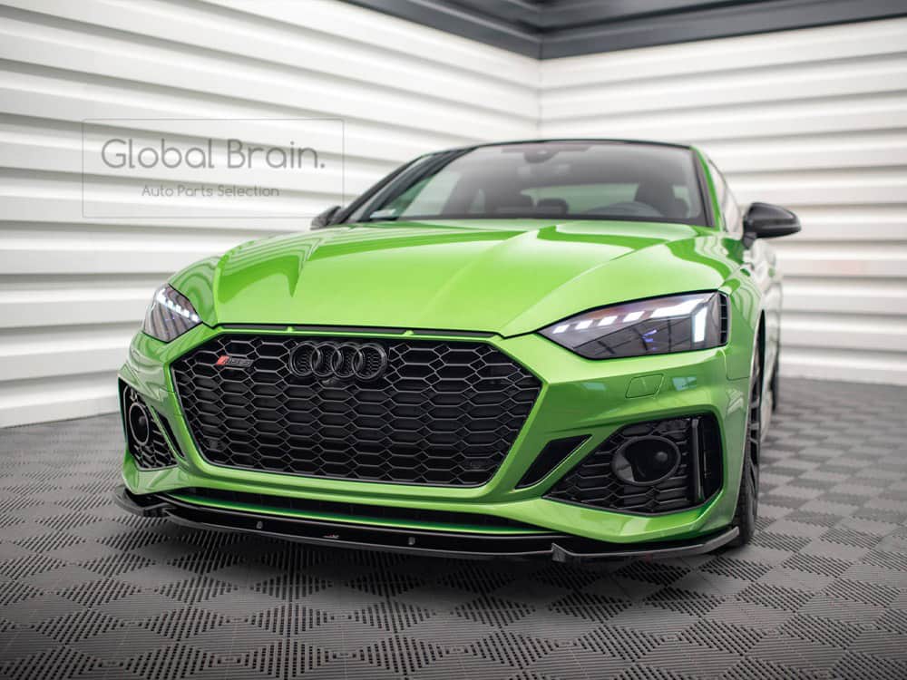 アウデイ RS5 F5 後期 フロント リップ スポイラー V2 / AUDIスプリッター ディフューザー エアロ パーツ カスタム チューン|グローバルブレイン