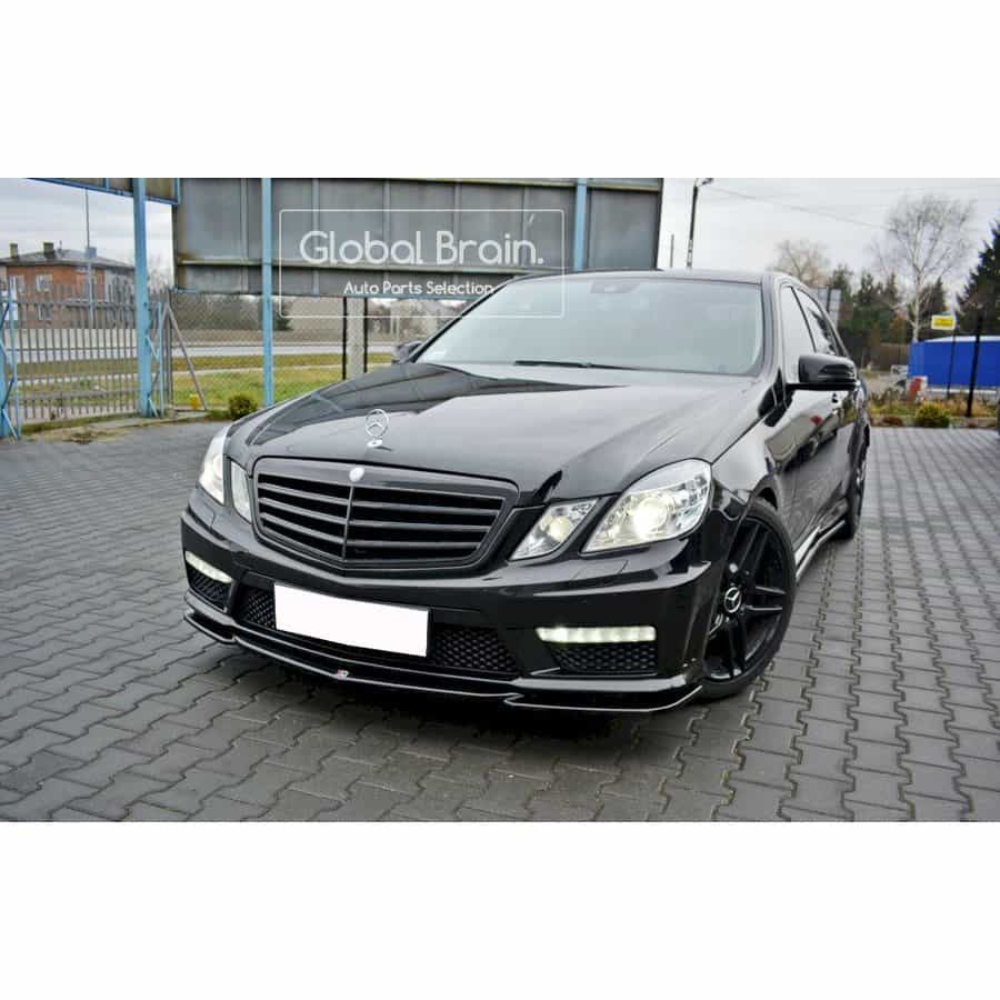 メルセデスベンツ Eクラス W212 E63 AMG フロント バンパー リップ スポイラー/ benz スプリッター ディフューザー エアロ パーツ カスタム チューン｜グローバルブレイン