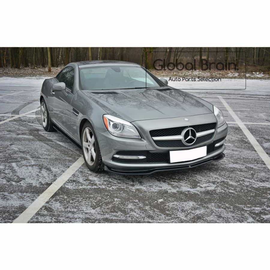 2011-2015 メルセデスベンツ SLK R172 フロント リップ スプリッター スポイラー/ benz スプリッター ディフューザー エアロ パーツ カスタム チューン｜グローバルブレイン