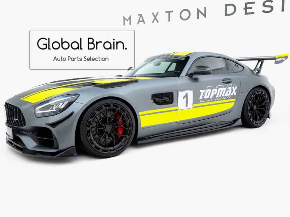 メルセデス AMG GT C C190 後期 サイド スカート カバー スポイラー/ benz スプリッター ディフューザー エアロ パーツ カスタム チューン|グローバルブレイン