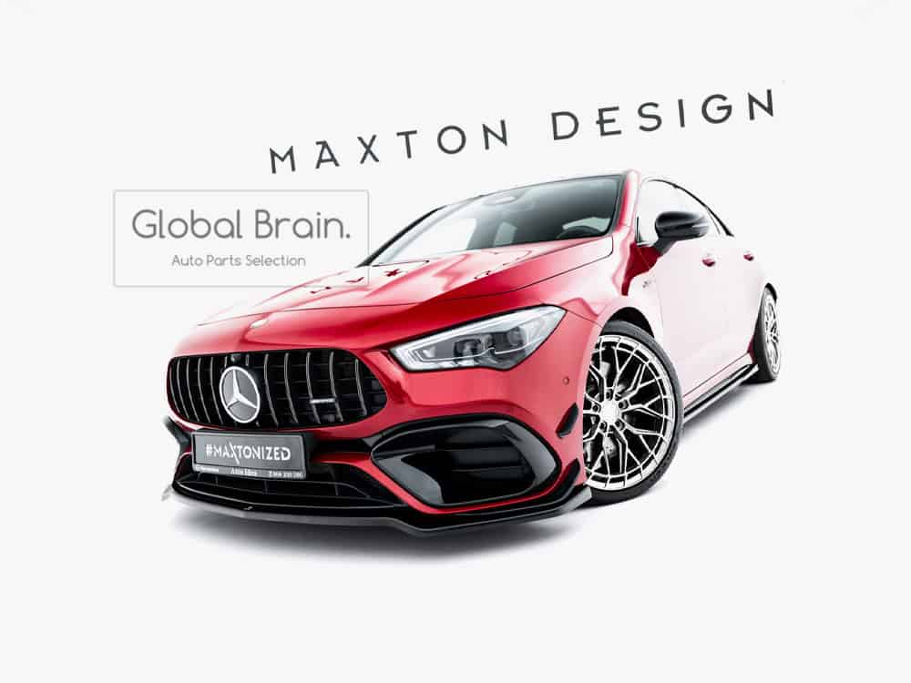 メルセデスベンツ CLA 45 C118 X118 AMG エディション フロント リップ スポイラー V4 / benz スプリッター ディフューザー エアロ パーツ カスタム チューン｜グローバルブレイン