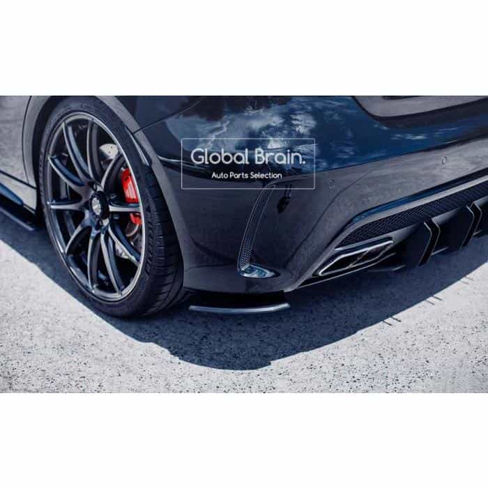 メルセデスベンツ Aクラス W176 A45 AMG / スポーツ 前期 - リア スプリッター スパッツ / スプリッター ディフューザー エアロ パーツ flow design｜グローバルブレイン