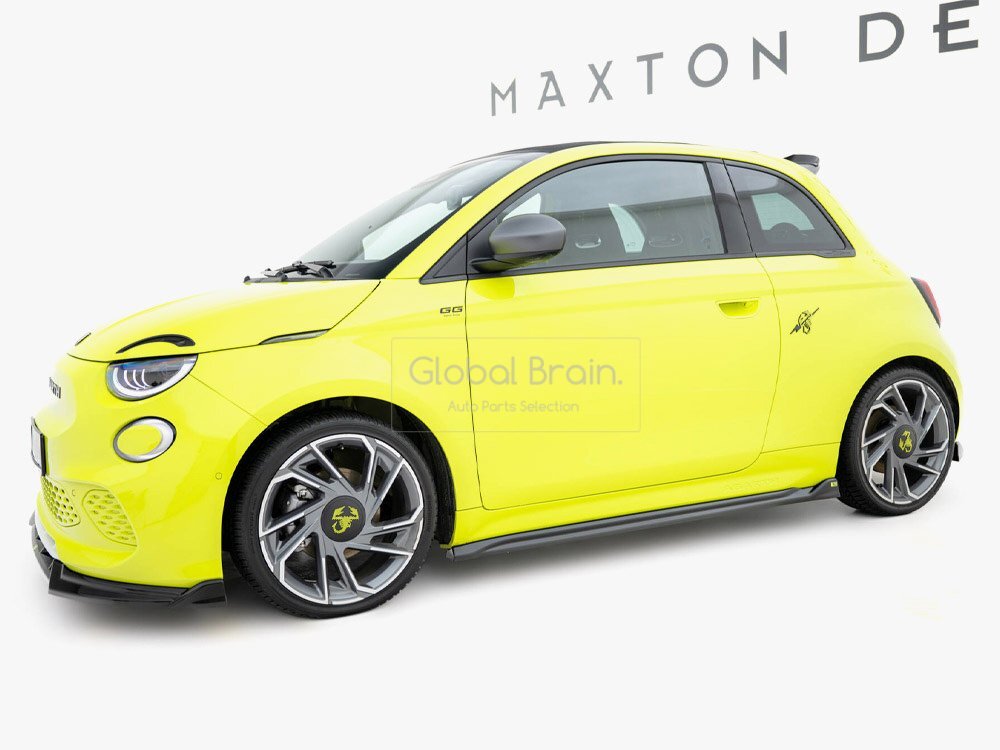アバルト 500e サイド スカート カバー スポイラー /サイド スプリッター アンダー ステップ サイド ディフューザー｜グローバルブレイン