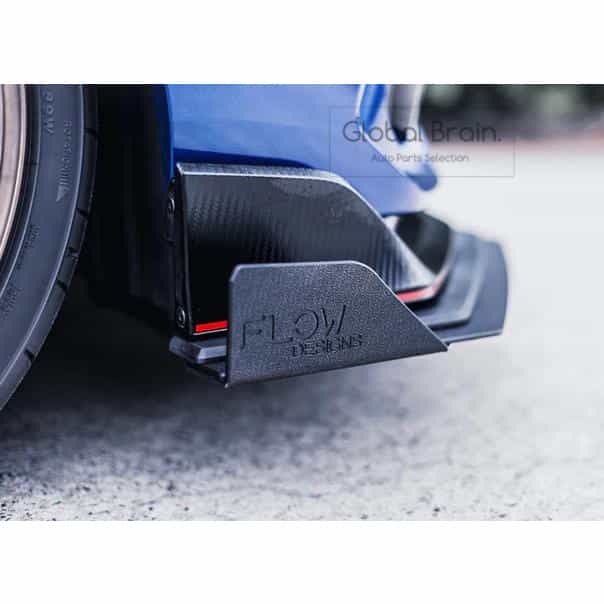 ホンダ シビック タイプR FK8 - フロント リップスポイラー用 ウィングレット / スプリッター ディフューザー エアロ パーツ flow design｜グローバルブレイン