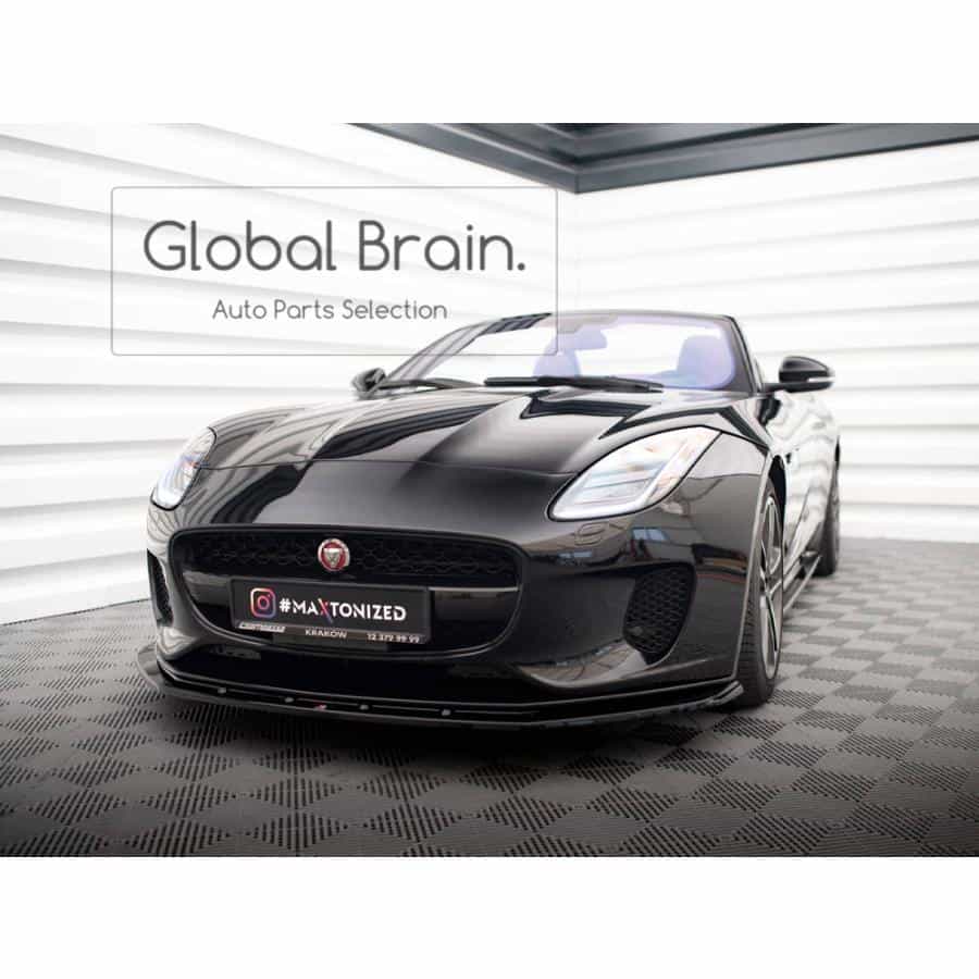 2017-2020 ジャガー Fタイプ フロント リップ スポイラー V1/ Jaguar スプリッター ディフューザー エアロ パーツ カスタム チューン｜グローバルブレイン