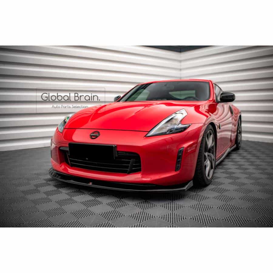 2012- 日産 フェアレディZ 370Z Z34 後期 フロント リップ スポイラー V1/ NISSAN スプリッター ディフューザー エアロ パーツ カスタム チューン｜グローバルブレイン
