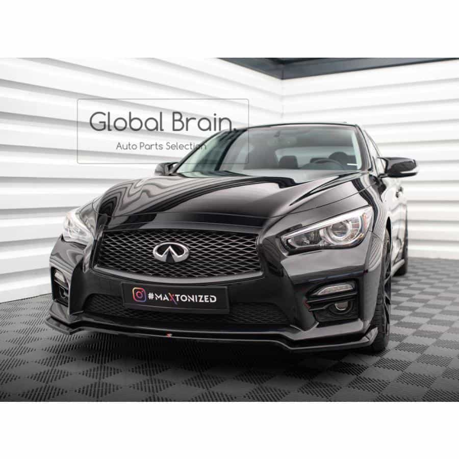 楽天市場】日産 スカイライン V37 Q50 セダン 前期 フロント リップ スポイラー V2/ NISSAN スプリッター ディフューザー エアロ  パーツ カスタム チューン : グローバルブレイン