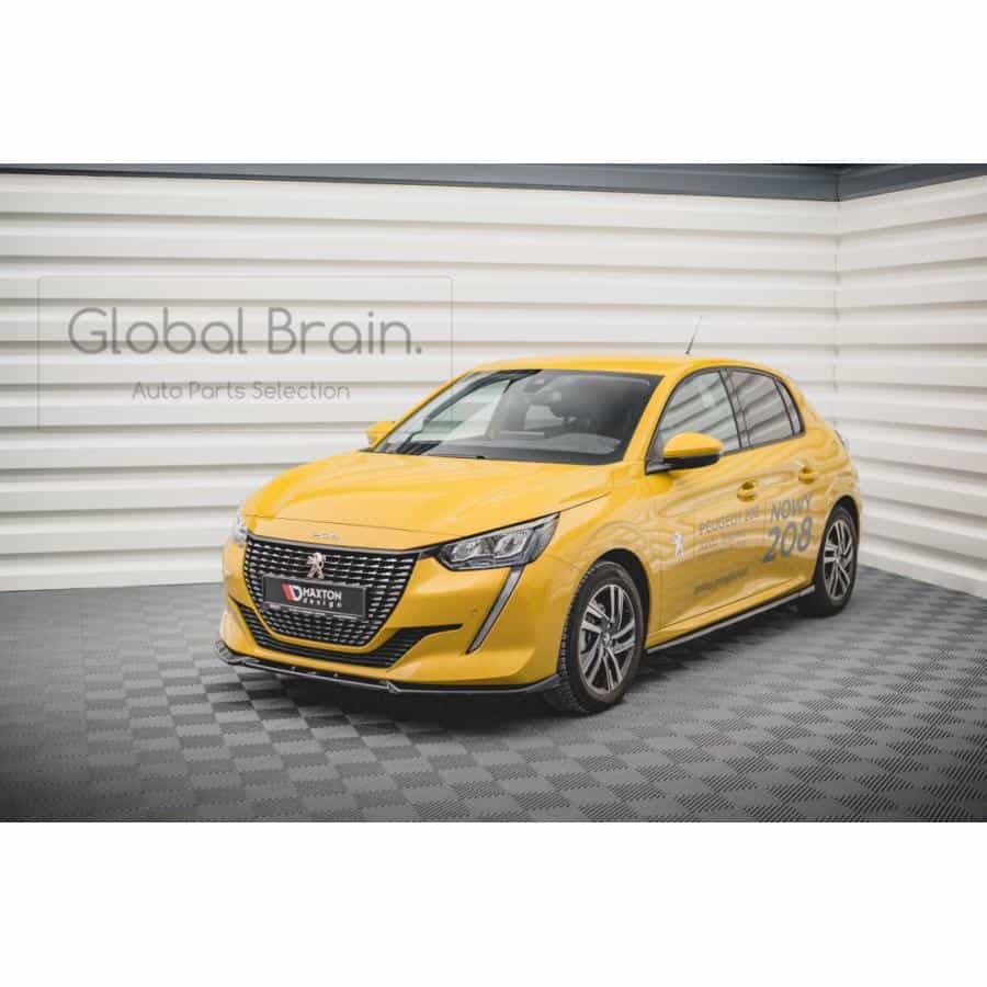 プジョー 208 P21 フロント リップ スポイラー V2/ Peugeot スプリッター ディフューザー エアロ パーツ カスタム チューン|グローバルブレイン