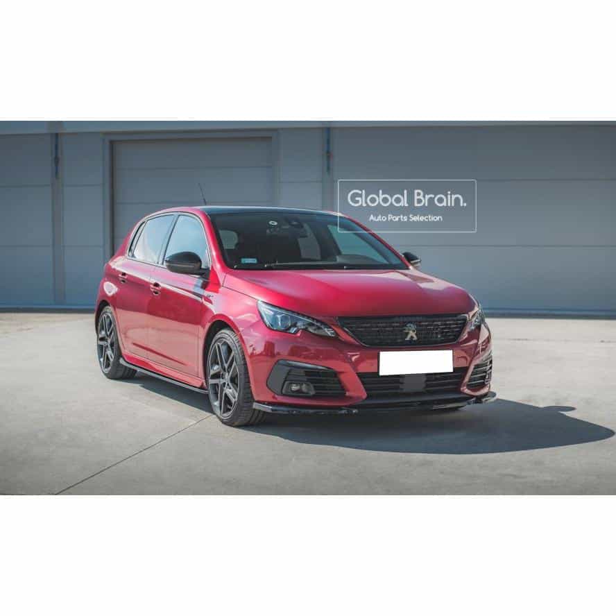 プジョー 308 GT T9 後期 フロント リップ スポイラー Ver.2/ Peugeot スプリッター ディフューザー エアロ パーツ カスタム チューン｜グローバルブレイン