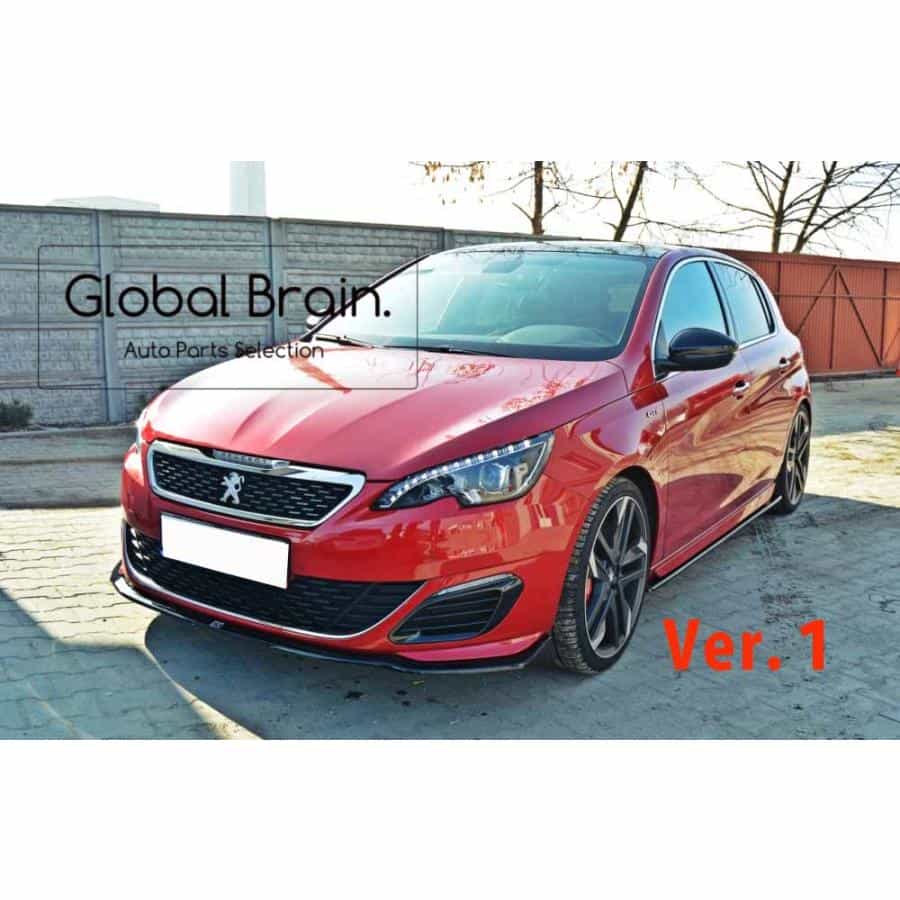 プジョー 308 GTi フロント バンパー リップ スポイラーV1/ Peugeot スプリッター ディフューザー エアロ パーツ カスタム チューン|グローバルブレイン