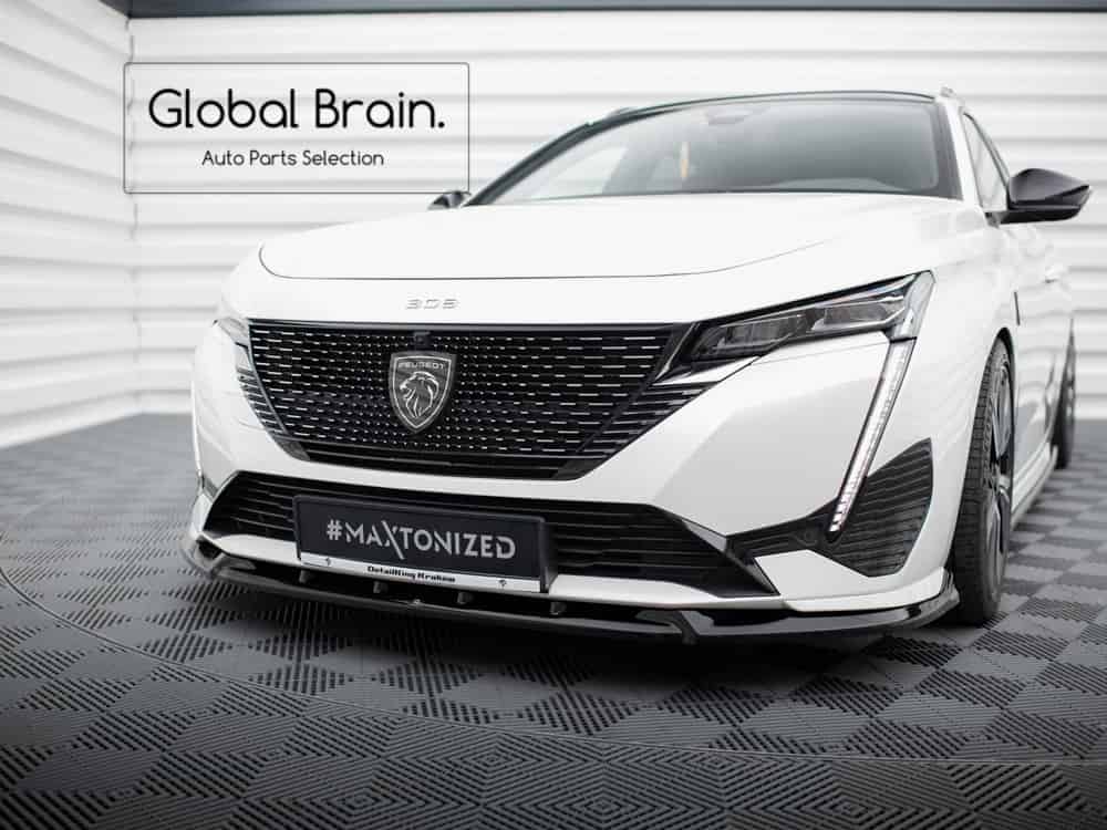 プジョー 308 / SW GT P51 P52 フロント リップ スポイラー/ peugeot スプリッター ディフューザー エアロ パーツ カスタム チューン|グローバルブレイン