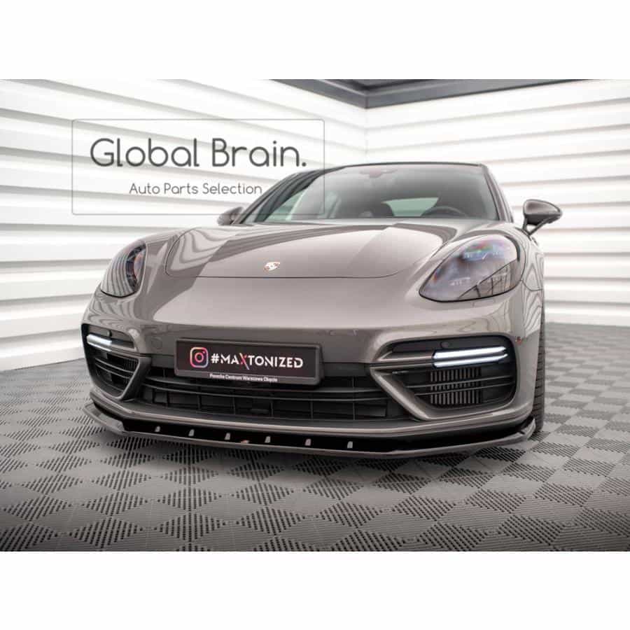 ポルシェ パナメーラ ターボ 971 E-ハイブリッド フロント リップ スポイラー V1/ Porsche スプリッター ディフューザー エアロ パーツ カスタム チューン｜グローバルブレイン