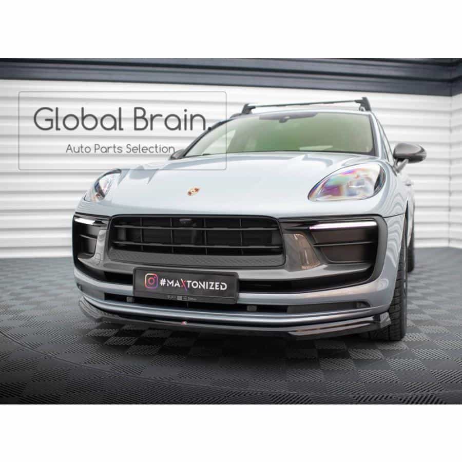 2022- ポルシェ マカン 後期 フロント リップ スポイラー/ Porsche スプリッター ディフューザー エアロ パーツ カスタム チューン｜グローバルブレイン