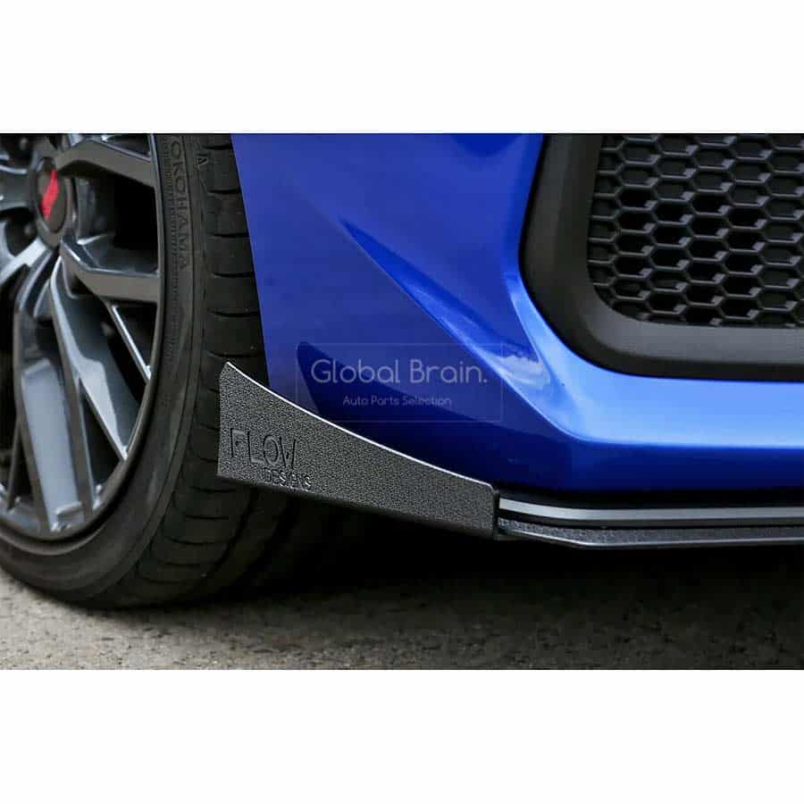 スバル WRX S4 VA / STI - フロント リップスポイラー用 ウィングレット (ver.2) / スプリッター ディフューザー エアロ パーツ flow design|グローバルブレイン