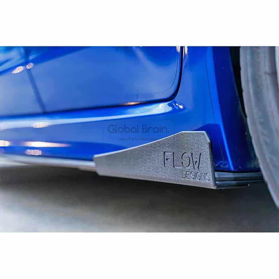 スバル WRX / STI ハッチバック 後期 - サイドスカート用 ウィングレット / スプリッター ディフューザー エアロ パーツ flow design｜グローバルブレイン