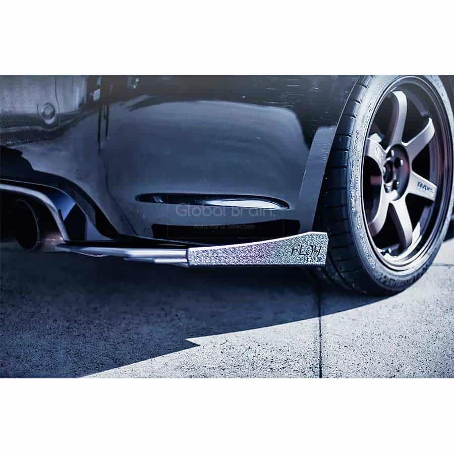 スバル WRX / STI セダン 後期 - リア スプリッター スパッツ用 ウィングレット / スプリッター ディフューザー エアロ パーツ flow design|グローバルブレイン