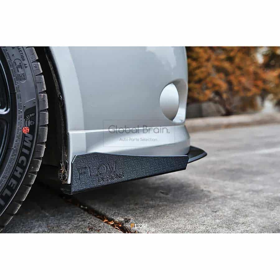 スバル WRX セダン 前期 - フロント リップスポイラー用 ウィングレット / スプリッター ディフューザー エアロ パーツ flow design｜グローバルブレイン