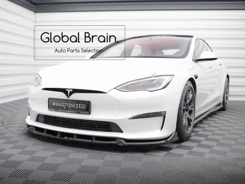 2023- テスラ モデルS プラッド フロント スプリッター スポイラー V.1/ Tesla スプリッター ディフューザー エアロ パーツ カスタム チューン｜グローバルブレイン 40,235円
