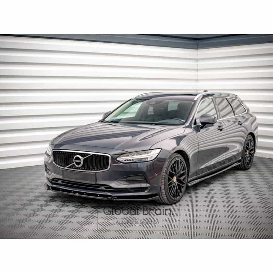 ボルボ V90 MK2 (2016-) フロント リップ スプリッター スポイラー ver.1/ Volvo スプリッター ディフューザー エアロ パーツ カスタム チューン|グローバルブレイン