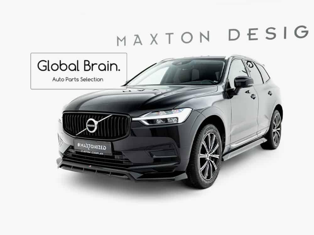 2017-2021 ボルボ XC60 フロント リップ スポイラー / Volvo フロント スプリッター アンダー エプロン バンパー ディフューザー|グローバルブレイン