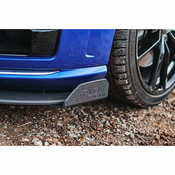 フォルクスワーゲン ゴルフ7 R 前期 ヴァリアント ワゴン - フロント リップスポイラー用 ウィングレット / スプリッター ディフューザー エアロ パーツ flow design|グローバルブレイン