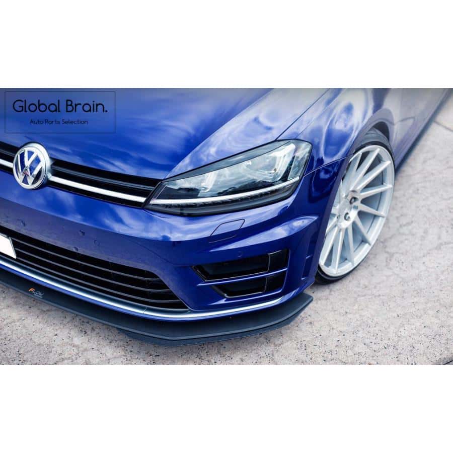 フォルクスワーゲン ゴルフ7 R 前期 - フロント リップスポイラー用 エクステンション / スプリッター ディフューザー エアロ パーツ flow design｜グローバルブレイン