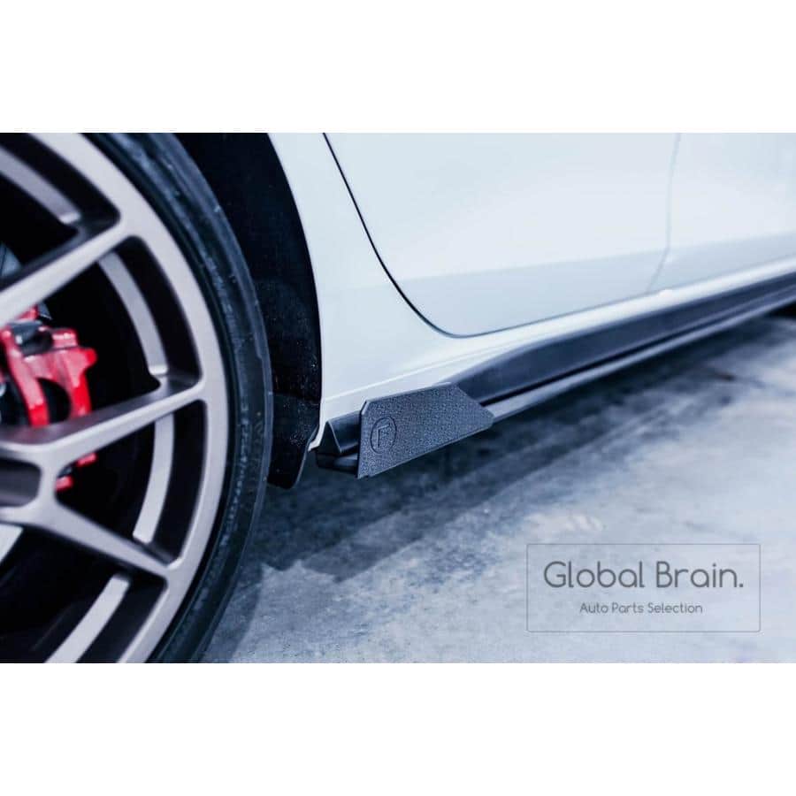 フォルクスワーゲン ゴルフ8 GTI - サイドスカート用 ウィングレット / スプリッター ディフューザー エアロ パーツ flow design|グローバルブレイン