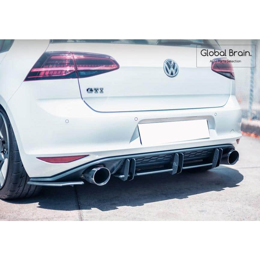 フォルクスワーゲン ゴルフ7 MK7 GTI 前期 - リア センター ディフューザー / スプリッター ディフューザー エアロ パーツ flow design｜グローバルブレイン