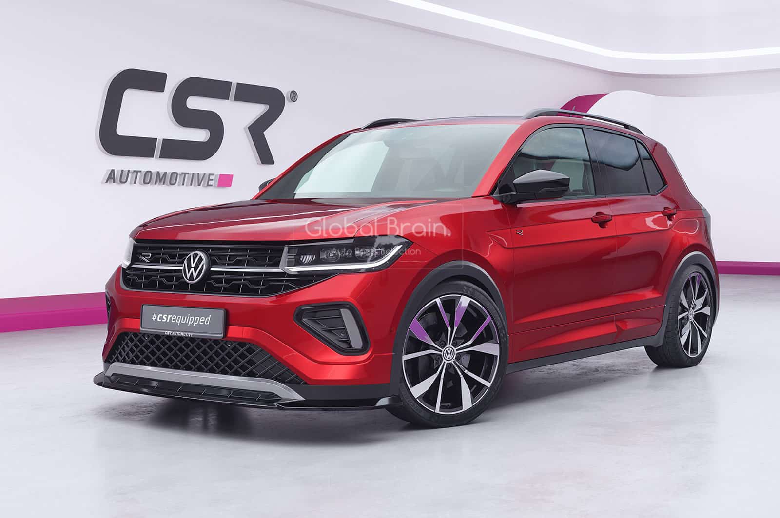 フォルクスワーゲン T-クロス T-Cross 後期 Rライン フロント リップ スポイラー/フロント スプリッター バンパー ディフューザー フラップ 010｜グローバルブレイン 55,620円
