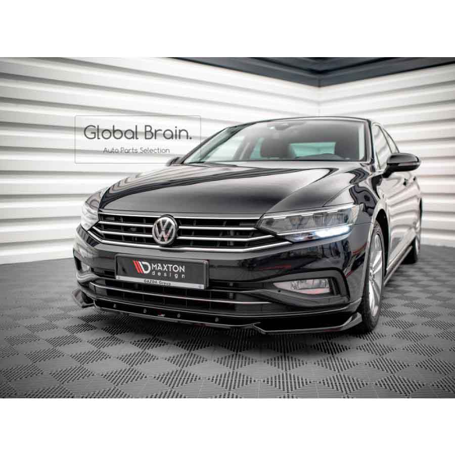 フォルクスワーゲン パサート B8 後期 フロント リップ スポイラー V1/ VolksWagen スプリッター ディフューザー エアロ パーツ カスタム チューン｜グローバルブレイン